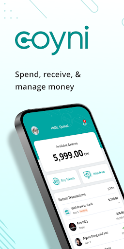 Android application coyni screenshort