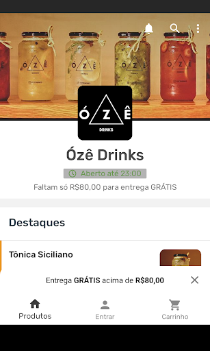 Android application Ózê Drinks screenshort