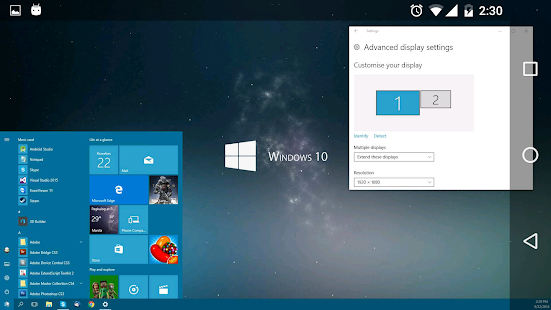 spacedesk (multi monitor display extension screen) Screenshot