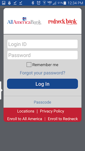 All America Bank Screenshot