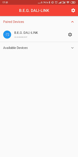 Android application B.E.G. LUXOMAT®net DALI-LINK screenshort