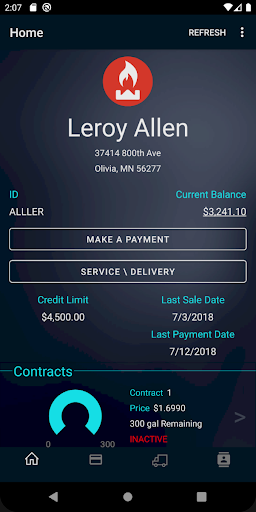 Android application Rural Gas Demo App screenshort