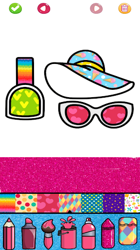 Beauty Glitter coloring game Screen 3