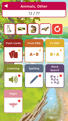 Android application Eastern Shoshone Vocab Builder screenshort