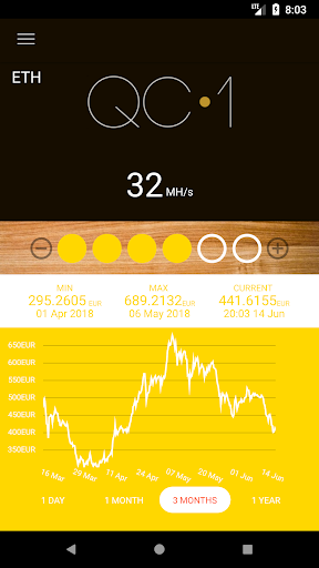Android application Qarnot QC-1 screenshort