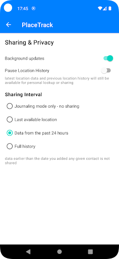 PlaceTrack - Find my Friends Screen 2