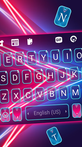 Neon Futuristic Keyboard Backg Screen 2