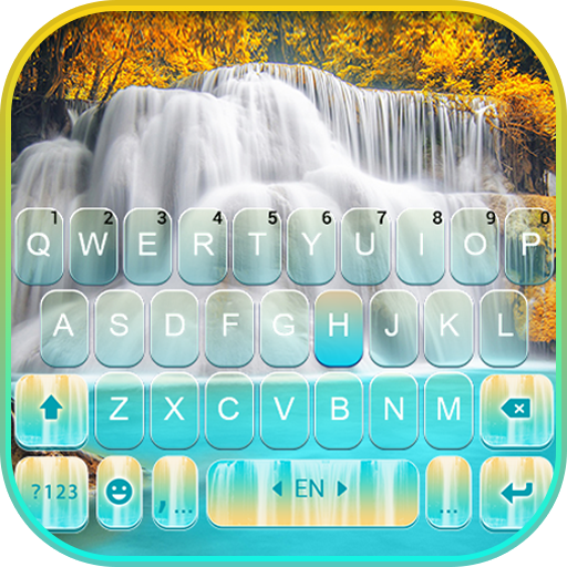 Nature Blue Waterfall Keyboard  Icon