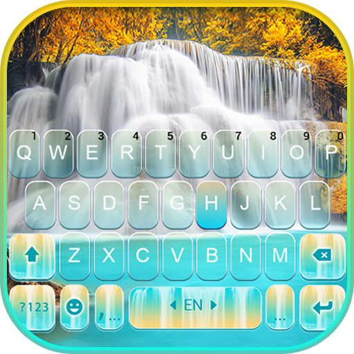 Nature Blue Waterfall Keyboard logo
