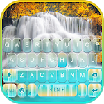 Cover Image of Download Nature Blue Waterfall Keyboard  APK