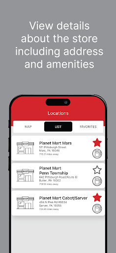 Planet Mart Perks Screen 2