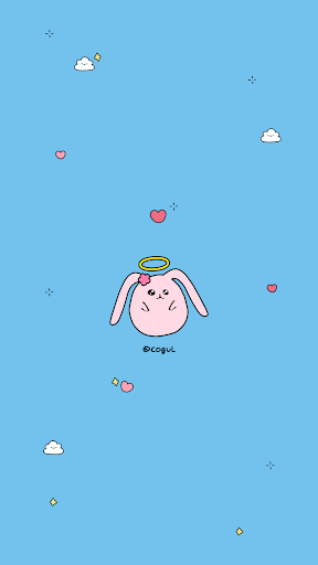 Android application 카카오톡 테마 - 맑눈광 토순이_하늘 screenshort