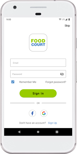 Android application FoodCourt screenshort
