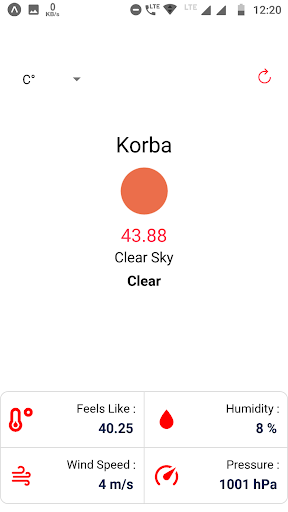 Current Location Weather App Screen 3