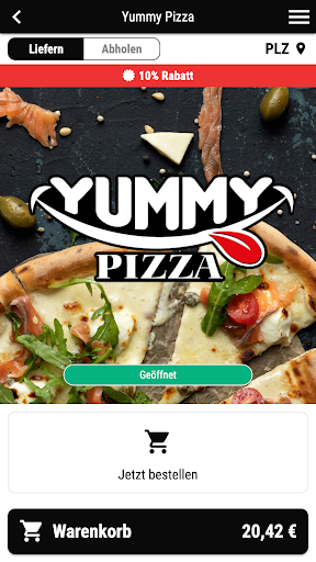 Android application Yummy Pizza screenshort