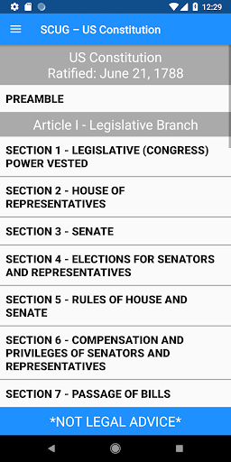 SCUG - US Constitution - Voice Screen 3