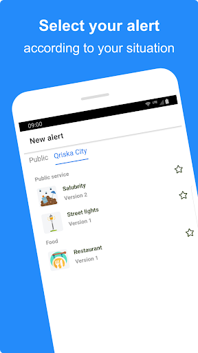 Android application Qriska Alert App screenshort
