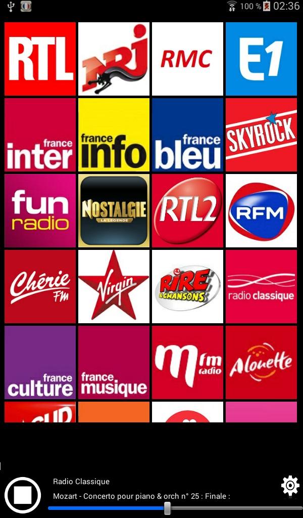 Android application Radios France screenshort