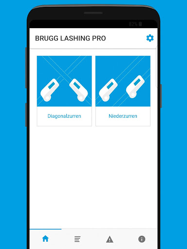Android application BRUGG Lashing PRO screenshort