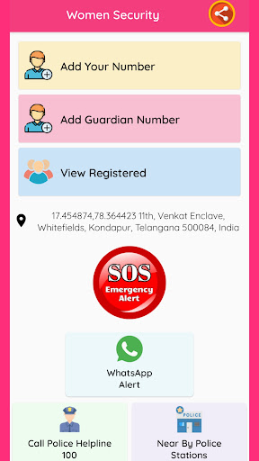 Women Safety App Screen 2