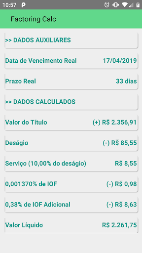 Factoring Cálculo Screen 2