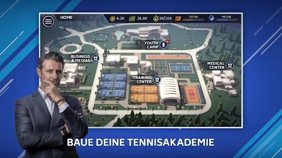 Tennis Manager Mobile Screenshot