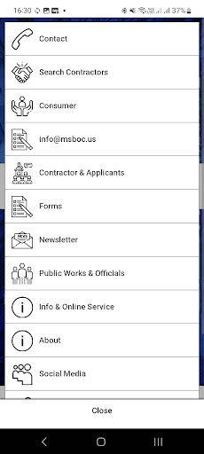MS State Board of Contractors Screen 2
