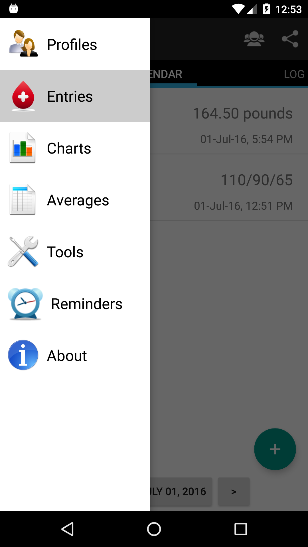 Android application Diabetes Journal License screenshort