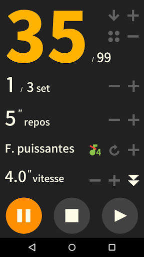 Android application Compteur d’entraînement Rep screenshort