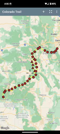 Android application Colorado Trail screenshort