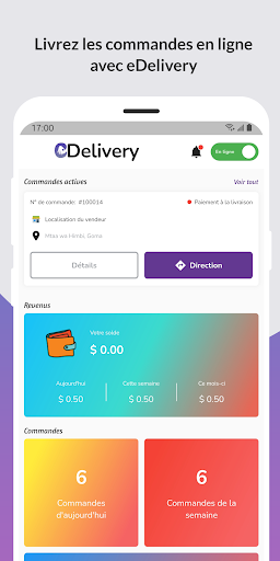 Android application eDelivery screenshort