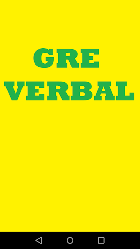 GRE Verbal Mock Test