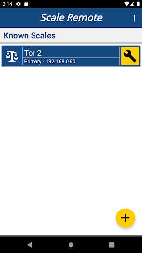 Android application ScaleRemote screenshort