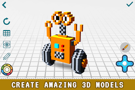 Voxel Editor 3D - Pixel Art Bu