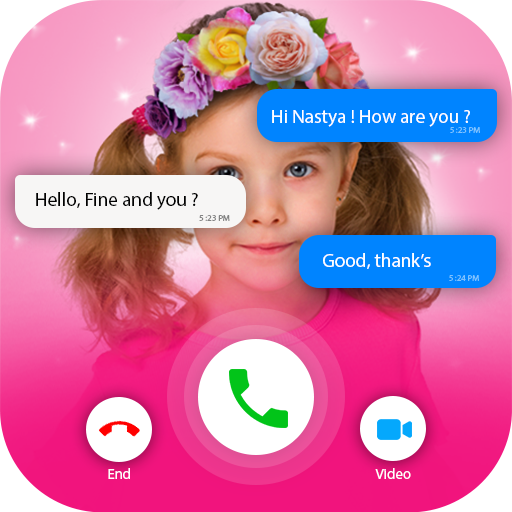 Nastya fake call & chat prank logo