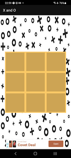 Android application X and O screenshort