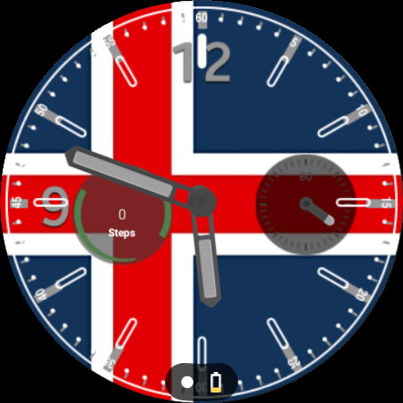 Iceland Flag Watchface Screen 3