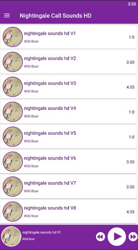 Nightingale Call Sounds HD Screen 2