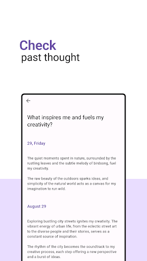 Question Diary:Lost in thought Screen 3