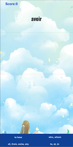 Learning French - falling word