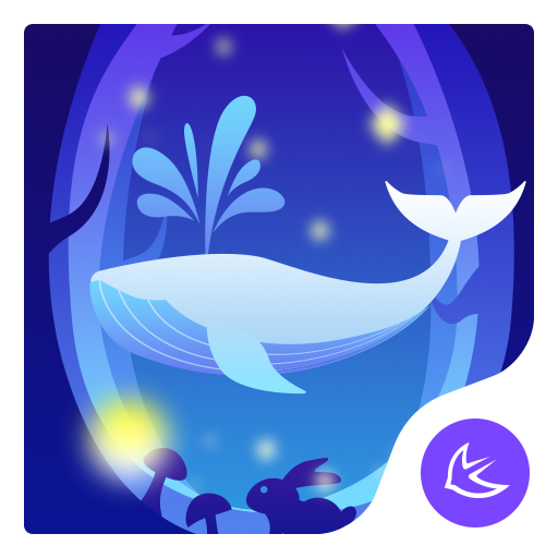 Rabbit at night theme for Andr 1061.0.1001 Icon