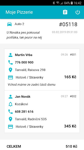 Android application Jídlo365 Rozvoz screenshort