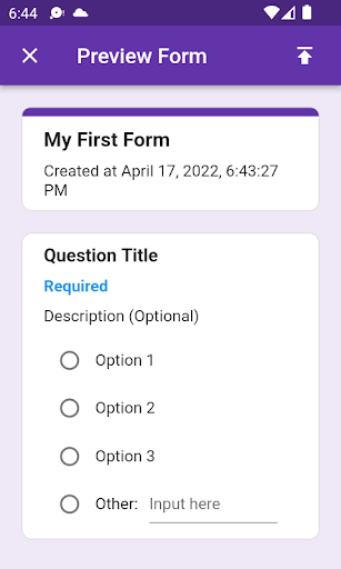 TextForms Screen 2