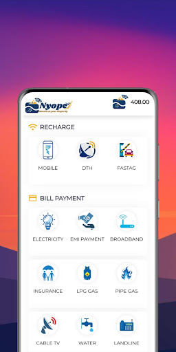 Nyope Recharge Commission App Screen 3