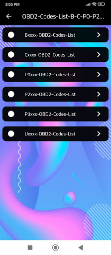 Android application Car Code Reader OBD-2 screenshort