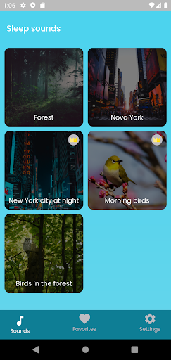 Android application Sonar - Sons para dormir screenshort