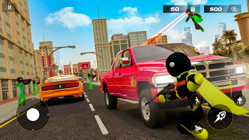 Stickman  Superhero  City  Gang  Theft
