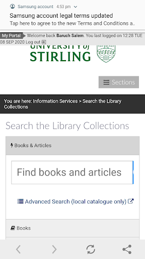 University of Stirling Screen 2