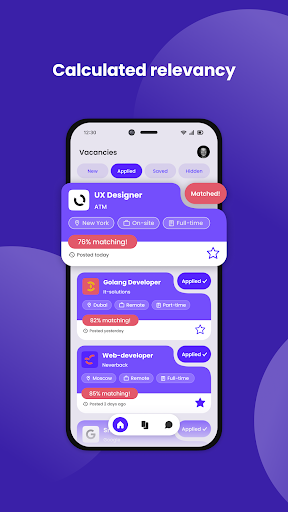 Android application uBest – Job search with AI screenshort