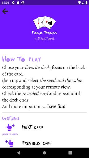 Focus training w playing cards screenshot 6